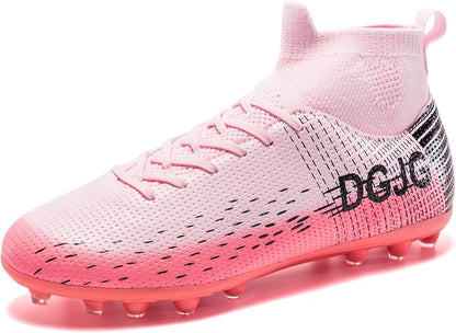 Youth Soccer Cleats Mens Training Football Cleats Lightweight Womens High-top Soccer Shoes AG