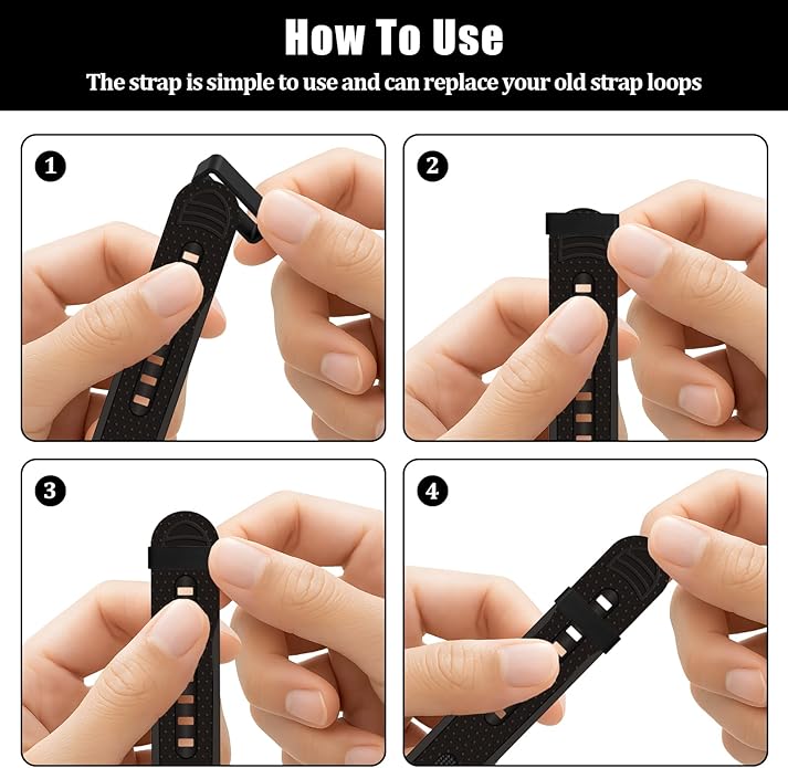 Watch Band Keepers,Silicone Watch Strap Holder Loops,Watch Strap Keeper for Smart Sport Watches