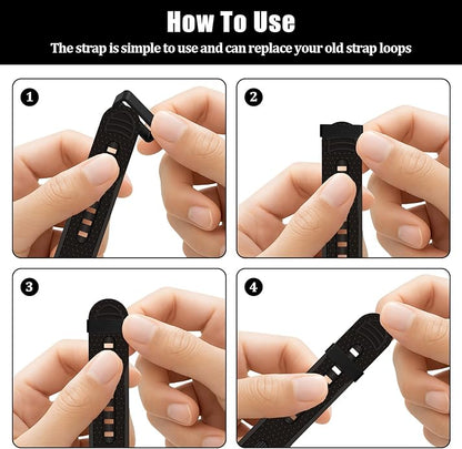 Watch Band Keepers,Silicone Watch Strap Holder Loops,Watch Strap Keeper for Smart Sport Watches
