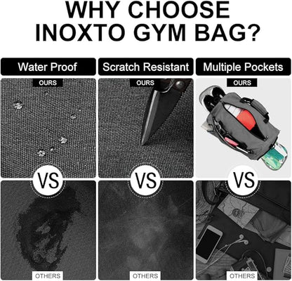 INOXTO Small Sports Gym Bag，Travel Duffel Bag with Dry Wet Pocket and Shoes Compartment for Women