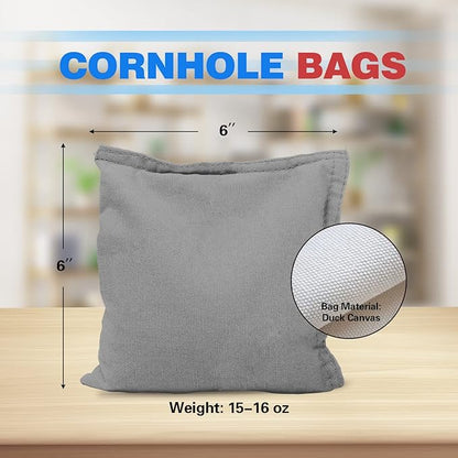 GSE Games & Sports Expert Set of 8 Premium Weather Resistant Cornhole Bags. Regulation Size and