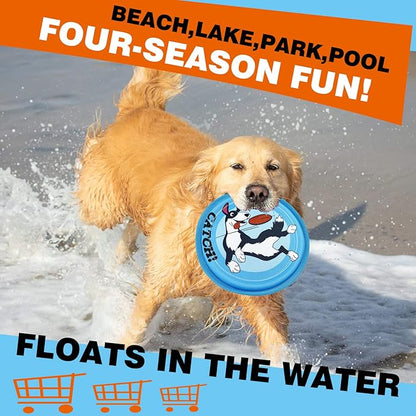 Dog Flying Disc, 3 Pack Dogs Flyer Toys, Lightweight Flying Disc Dog Fetch Toy for Small, Large