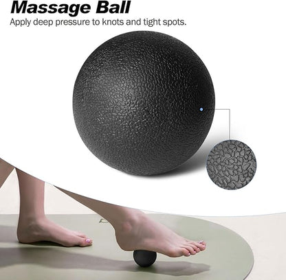 5 in 1 Foam Roller Set Trigger Point Foam Roller, Massage Roller Stick, Massage Ball, Stretching