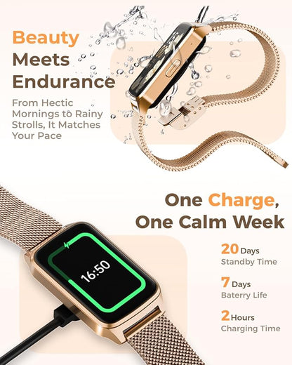 Fitness Tracker Watch for Women Men, Step Counter Work For iPhone and Android, IP68 Waterproof