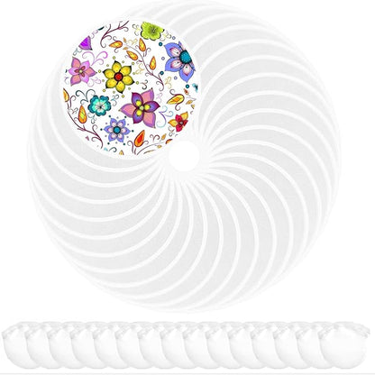 Mototo 30 Pieces Foldable Flying Disc Fans with Bag Folding Pocket Toy Set DIY Creative Gift