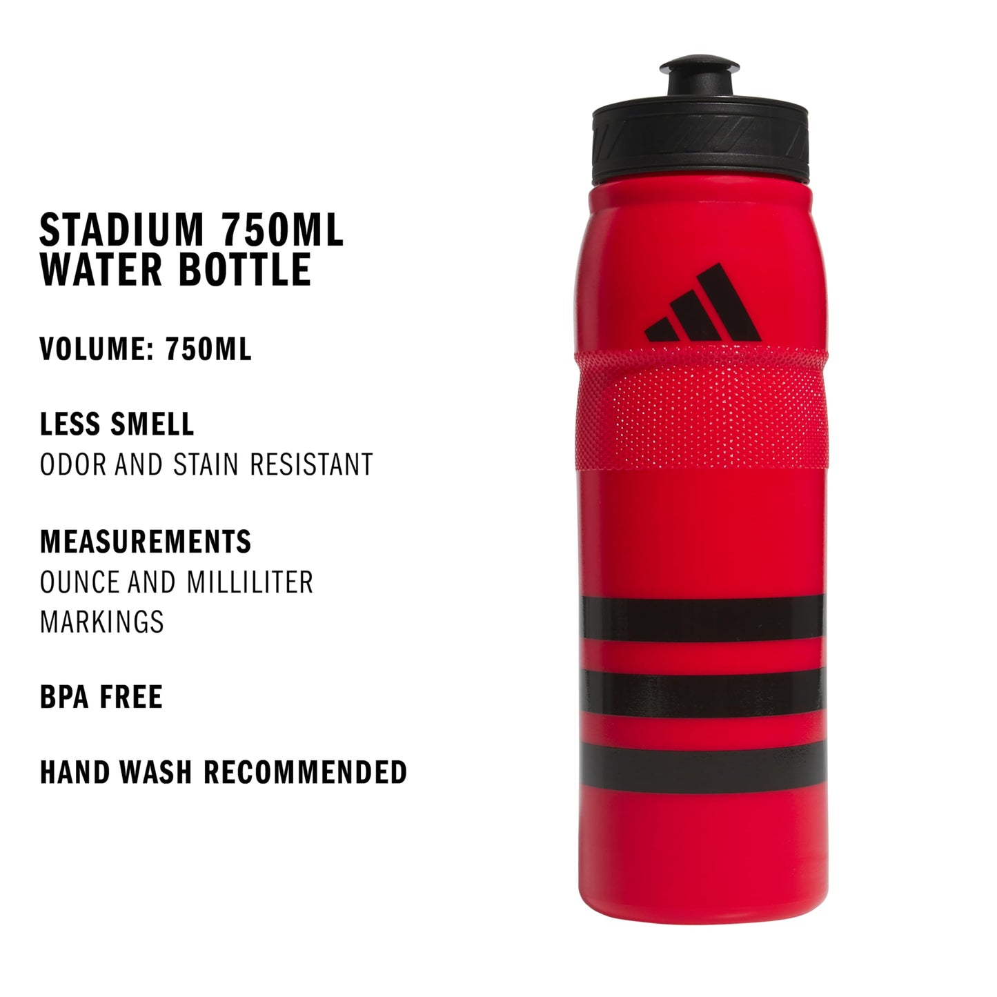 adidas Stadium Squeeze Water Bottle 26 oz (750 mL) Sport Cap