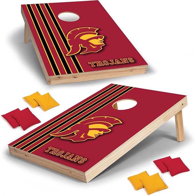 2' x 3' Solid Wood Cornhole Set with Direct Print HD Team Graphics – Great Gift for Any NCAA Fan!