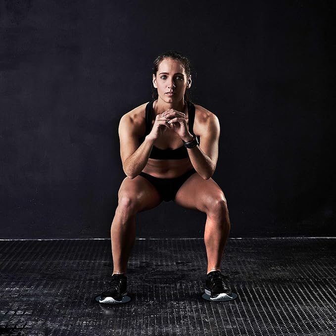 Exercise Core Sliders, Dual Sided Exercise Gliding Discs Use on Carpet or Hardwood Floors, Light