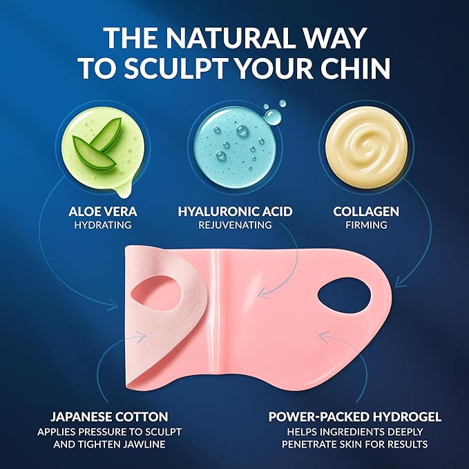 Stylia V Line Lifting Collagen Face Mask - Double Chin Strap for Women - Jawline Shaper Face Lift