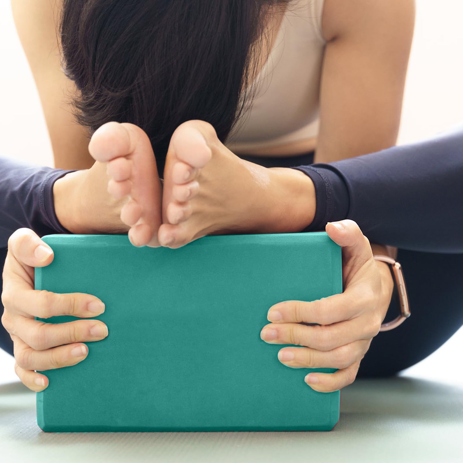 Yoga Blocks 2 Pack, 9x6x3in Pilates Block, Non-Slip Foam Brick for Exercise