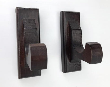Sword Wall Mount Display Hooks - Wood Sword Holder Rack, Hanger for Martial Arts Weapons, Axe