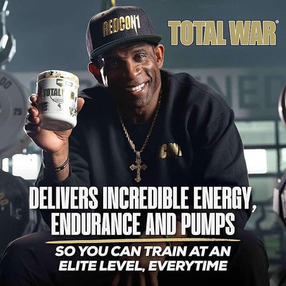 REDCON1 Total War Pre Workout, Prime Time Punch - Beta Alanine + Citrulline Malate Keto Friendly