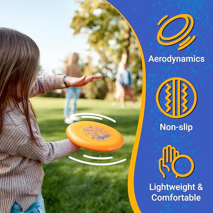 Wham-O Frisbee Go Flying Disc, 9 Inch Lightweight Sports Disc for Beginners Outdoor Beach Backyard