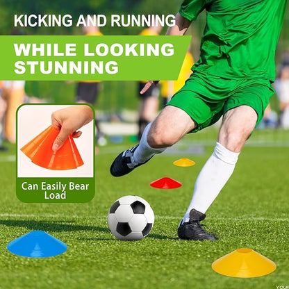 Ashsajkd(Set of 25/50/100 - Agility Soccer Cones with Carry Bag and for ï¼?Football Cones for