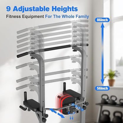 RELIFE REBUILD YOUR LIFE Power Tower Pull Up Bar Station Workout Dip Station for Home Gym Strength