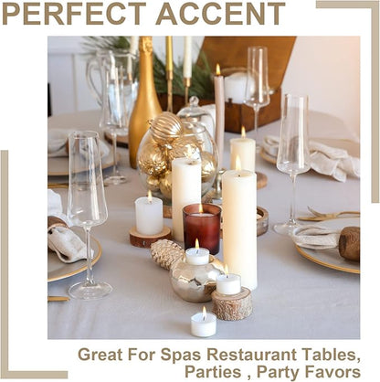 Amyhill Set of 30 White Unscented Pillar Candles 2 x 3, 2 x 5, 2 x 8 Inch Large Tall Pillar Candles