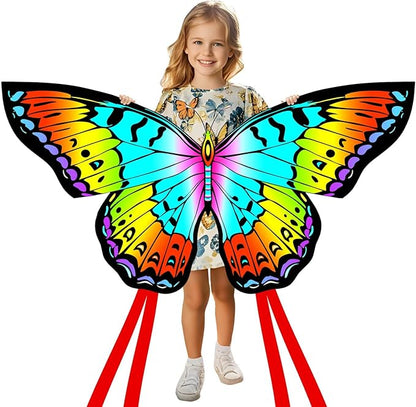 Butterfly Kites for Kids & Adults, Easy to Fly Design with Long Tail for Stability, for Kids Ages