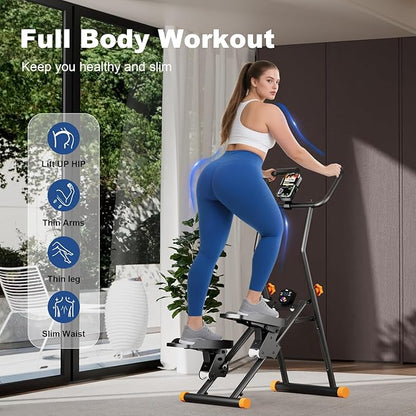 Stair Stepper for Home Gym, 350lbs Vertical Climber Machine with LCD Display, Non-Slip Pedals &