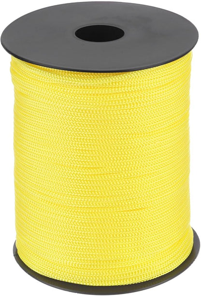 MECCANIXITY 1/8 Inch Polypropylene Rope Braided Ropes, 328ft Nylon Rope Hollow Utility Cord for