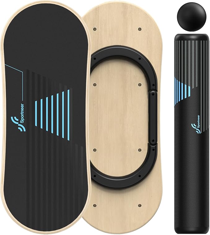 Sportneer Balance Board 7 Modes Wobble Board with Adjustable Stoppers Exercise Balancing Stability