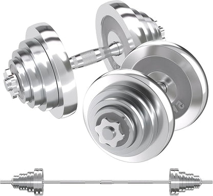 VIVITORY Fitness Dumbbells Set, Adjustable Weight Sets up to 11/22/44/66/110 lbs, with Metal
