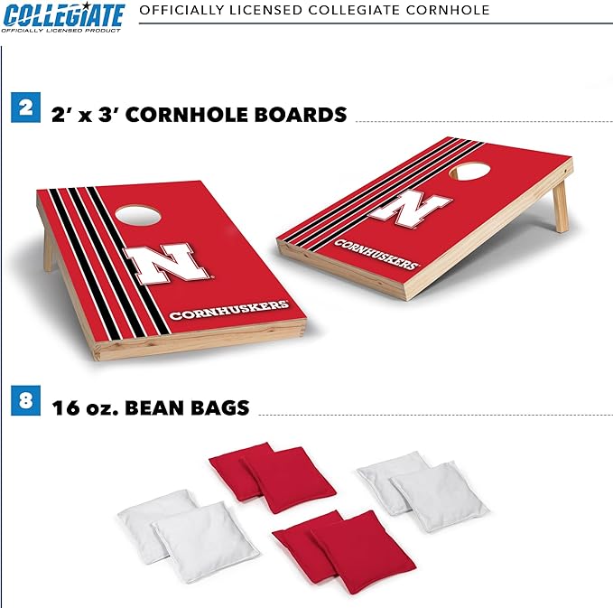 2' x 3' Solid Wood Cornhole Set with Direct Print HD Team Graphics – Great Gift for Any NCAA Fan!