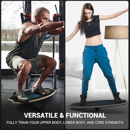 Sportneer Balance Board - 7 Modes Wobble Board with Adjustable Stoppers - Exercise Balancing