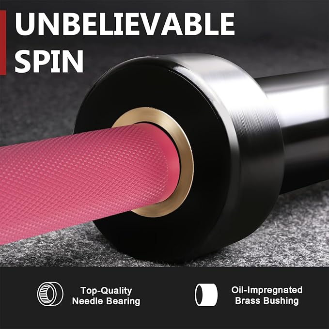 PROOFGOLD 6.6ft/7ft Olympic Barbell Bar 35Lb(15kg)/45LB(20kg) Barbell,Bench Press Bar for Squats