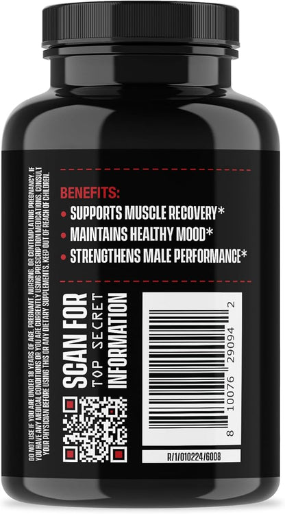 Jocko Fuel Test Booster for Men - Natural Endurance, Stamina, & Strength Booster - Muscle Builder