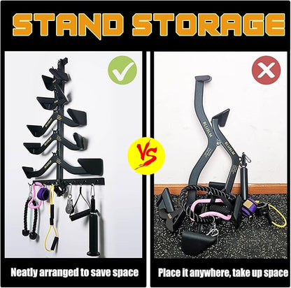 Lat Pull Down Bar Gym Accessory Rack, Lat Pulldown Attachments Cable Attachment Storage Rack for