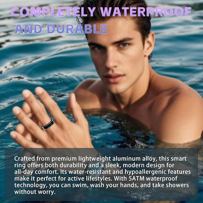 Activity Tracker Ring for Men ??Smart Ring with Heart Rate, SpO2, Blood Pressure, Sleep Monitoring