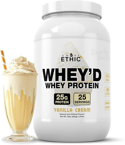 Whey'd Protein Powder, 25 G Whey Protein Blend with Concentrate, Isolate & Hydrolysate, Low Lactose