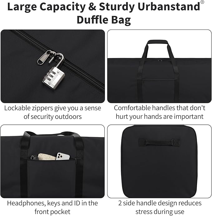 Urbanstand 48 Inch Travel Duffle Bag Extra Large Sport Equipment Duffel Bags with 2-way Lockable