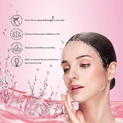 15 Sheets Face Masks Skincare, Rose Pink Hydrating Facial Masks for Women Skin Care, Deeping