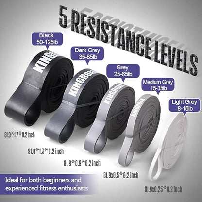 Resistance Band Pull Up Assistance Bands,Set of 5 Resistance Heavy Duty Exercise Stretch Fitness