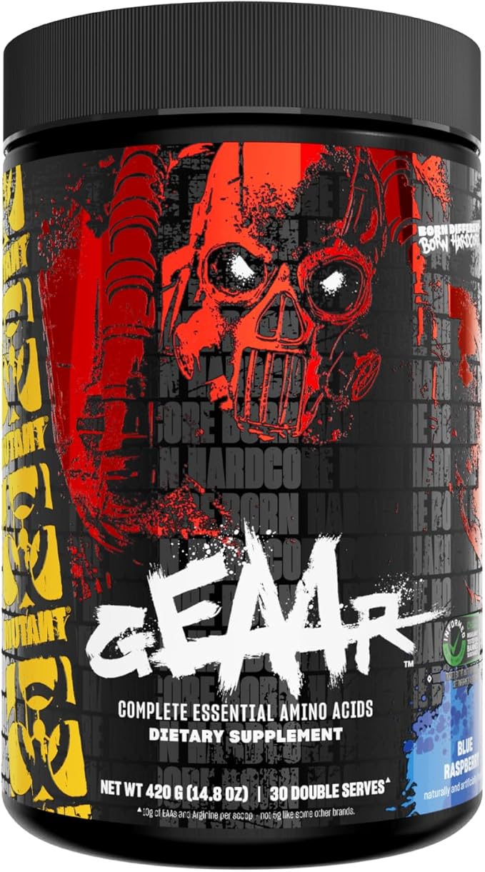 Mutant GEAAR - 9.4g of EAA Powder + Arginine, 7g BCAAs, 4g Leucine, Electrolytes, Coconut Water, 30