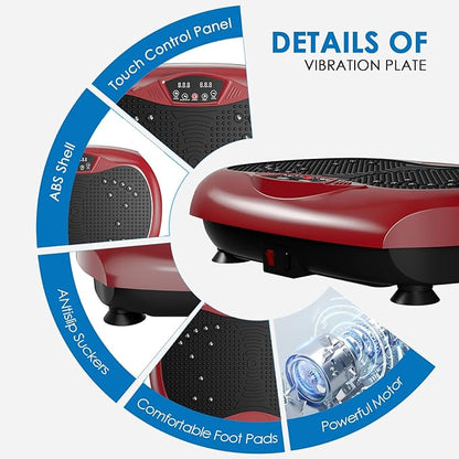 Vibration Plate Exercise Machine - Whole Body Workout Vibration Platform Lymphatic Drainage Machine
