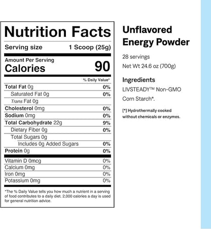 UCAN Energy Powder, Unflavored, Keto, Sugar-Free Pre & Post Workout for Men & Women, Non-GMO