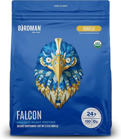 Falcon Vegan Protein Powder Organic, Stevia & Sugar Free, Plant Based Protein, Low Carb, Dairy