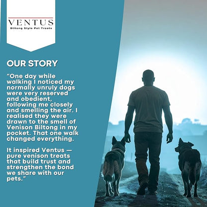VENTUS Jerky Crunch Stix - Single Ingredient High Protein Dog Training Treats, Wild Venison