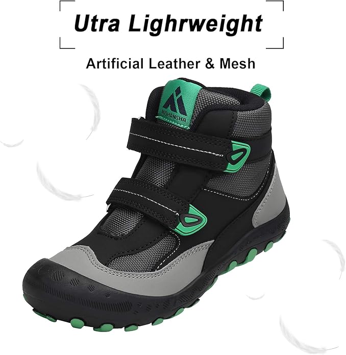 Mishansha Kids Hiking Boots Toddler Girls Boys Hiking Shoes Water-Resistant Anti-Collision Non-Slip