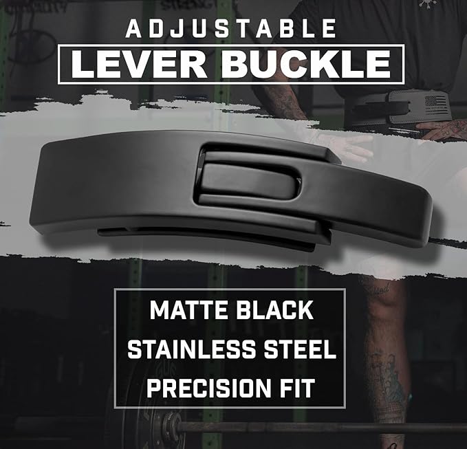 Weight Lifting Belt - Lever Gym Belt for Weightlifting, 10mm Leather Weight Belt for Men - 4 Inches