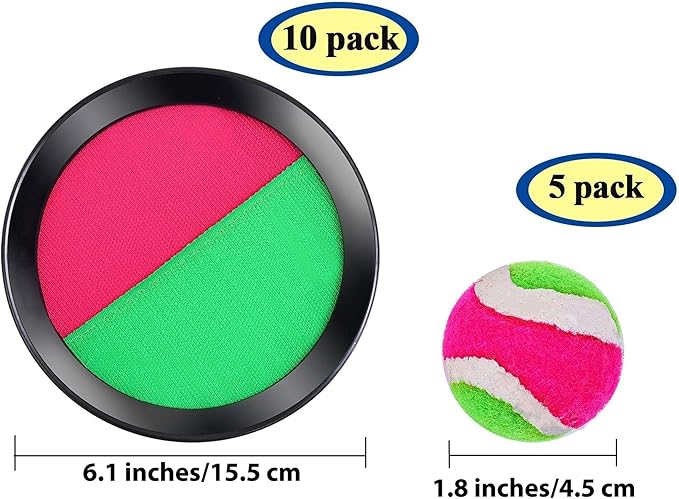 Cooraby Toss and Catch Paddle Game 5 Set Paddle Toss and Catch Ball Sport Games Suitable for