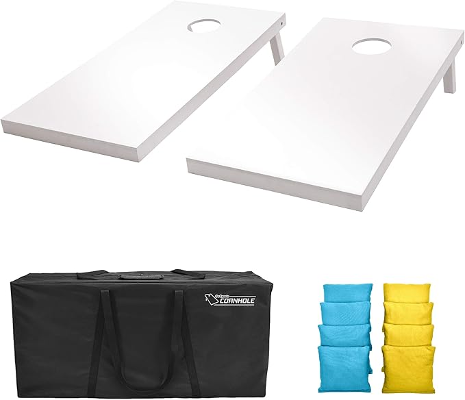 GoSports 4 ft x 2 ft Regulation Size Wooden Cornhole Boards Set - Includes Carrying Case and Over