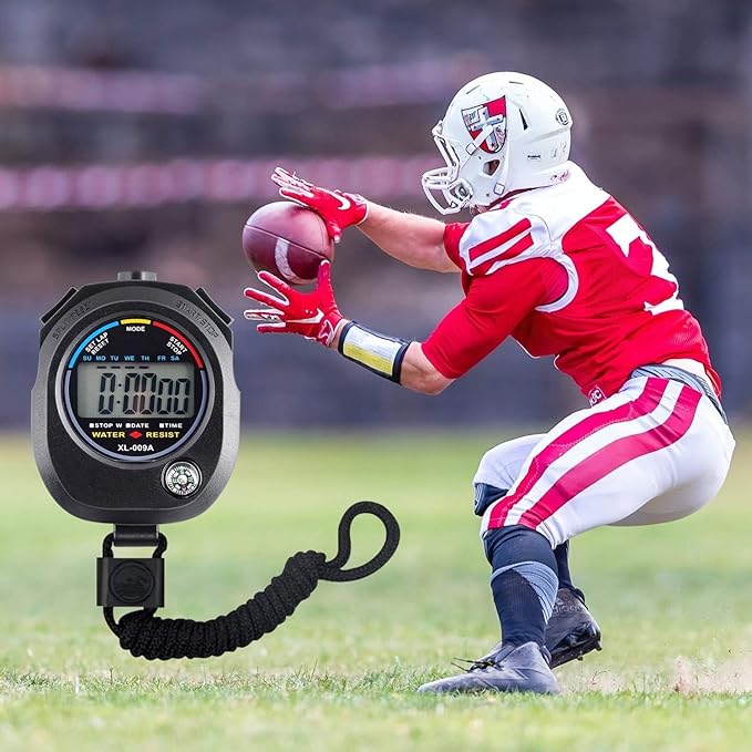 2 Pack Digital Stopwatch Timer: Large Display Multi-Function Stop Watch for Sports Coaches Swimming