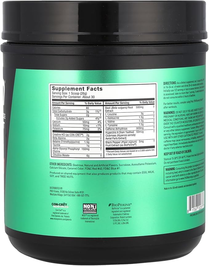 JYM Supplement Science Pre JYM Black Cherry Pre Workout Powder for Men & Women, BCAAs, Nootropics
