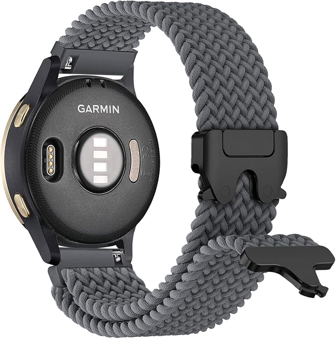 Braided Bands Compatible with Garmin Vivoactive 6/5/3/Venu 2 Plus/Forerunner 165/55/645/245 Music