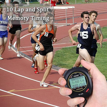 Stopwatch Timer Lap Split Digital Stopwatch with Clock Calendar Alarm, Large Display Stop Watch for
