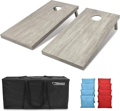 GoSports 4 ft x 2 ft Regulation Size Wooden Cornhole Boards Set - Includes Carrying Case and Bean