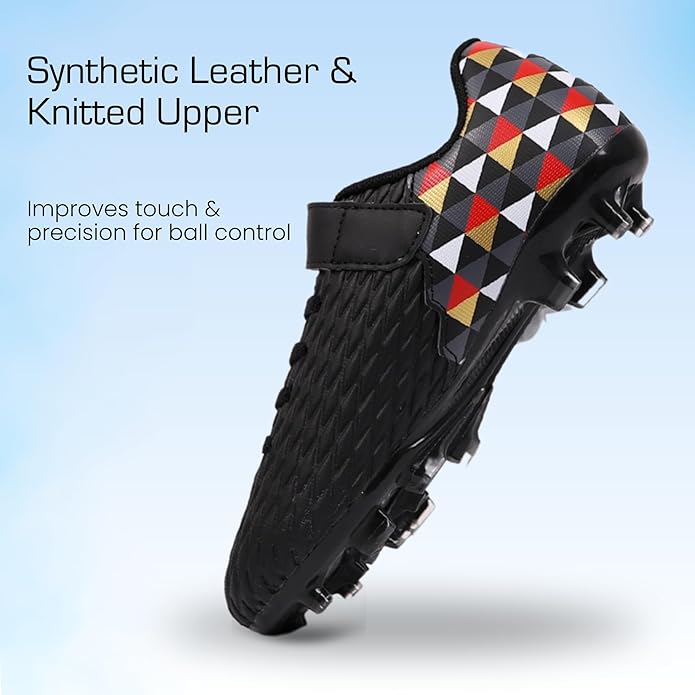 Soccer Cleats for Kids & Youth | Lightweight Football Shoes for Firm Ground | Durable Girls & Boys